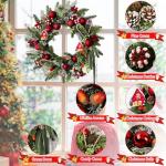 20" Christmas Wreath with Candy Canes and Ornaments