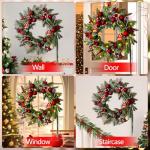 20" Christmas Wreath with Candy Canes and Ornaments