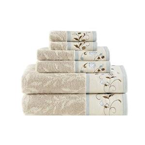 Madison Park Floral Cotton Bath Towel Set, 6 Piece