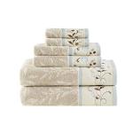 Madison Park Floral Cotton Bath Towel Set, 6 Piece