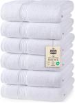 Premium Ultra Soft White Hand Towels, 6-Pack