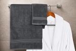 Premium 8-Piece Cotton Towel Set in Grey