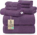 Plum 8-Piece Premium Cotton Towel Set