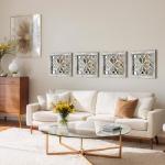 Boho Square Wall Mirrors Set of 2 - 12