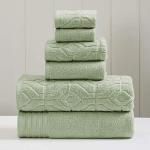 Yarn Dyed Green 6-Piece Towel Set