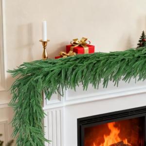 12 FT Norfolk Pine Garland for Christmas Decor