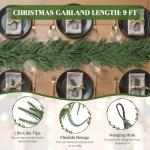 9ft Real Touch Norfolk Pine Christmas Garland