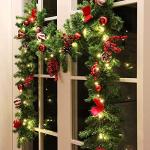 9 FT LED Christmas Garland with Pinecones & Berries
