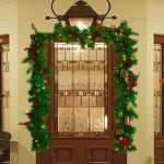 9 FT LED Christmas Garland with Pinecones & Berries