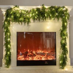 Joyful 6FT Artificial Christmas Garland with Lights