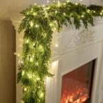 Joyful 6FT Artificial Christmas Garland with Lights