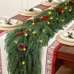 9FT Battery-Operated Prelit Norfolk Pine Christmas Garland