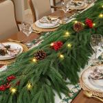 9FT Battery-Operated Prelit Norfolk Pine Christmas Garland