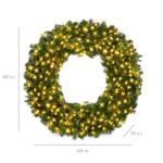 48in Pre-Lit Christmas Wreath with 200 LED Lights