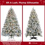 6ft Pre-lit Snow Flocked Christmas Tree with Lights