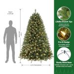 7.5ft Prelit Artificial Classic Spruce Christmas Tree