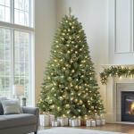 7.5ft Prelit Artificial Classic Spruce Christmas Tree