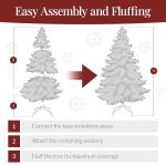 6ft Pre-Lit Hinged Christmas Tree with Lights