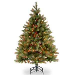 4.5 ft Pre-Lit Downswept Douglas Fir Christmas Tree