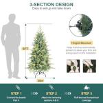 5 FT Prelit Slim Blue Spruce Christmas Tree