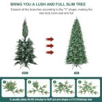 5 FT Prelit Slim Blue Spruce Christmas Tree