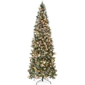 6ft Pre-lit Slim Pencil Christmas Tree with Lights