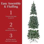 6ft Pre-lit Slim Pencil Christmas Tree with Lights