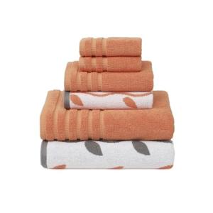 Organic Cotton 6-Piece Towel Set in Orange