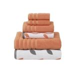 Organic Cotton 6-Piece Towel Set in Orange
