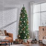 7.5ft Pre-lit Kingswood Fir Skinny Christmas Tree