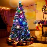 Juegoal 7 ft Color-Changing Pre-Lit Christmas Tree
