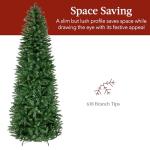 6ft Unlit Pencil Christmas Tree with Metal Base