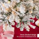 7.5ft Pre-Lit Flocked Pencil Christmas Tree