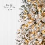 7.5ft Pre-Lit Flocked Pencil Christmas Tree