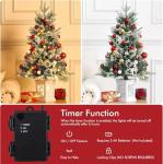 3 Ft Pre-Lit Artificial Christmas Tree With 78 Lights