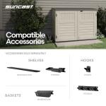 Suncast Horizontal Stow-Away Outdoor Storage Shed