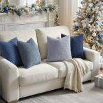 MIULEE Blue Boho Decorative Pillow Covers Set of 4