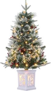 3 Ft Pre-Lit Artificial Christmas Tree With 78 Lights