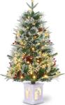 3 Ft Pre-Lit Artificial Christmas Tree With 78 Lights