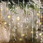 18pcs Acrylic Crystal Ornaments for Christmas Tree