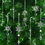 18pcs Acrylic Crystal Ornaments for Christmas Tree