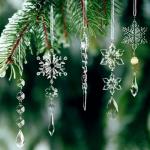 18pcs Acrylic Crystal Ornaments for Christmas Tree