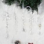 18pcs Acrylic Crystal Ornaments for Christmas Tree