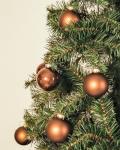 Brown Glass Christmas Ornaments - Set of 12