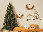 Brown Glass Christmas Ornaments - Set of 12