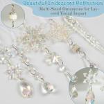 Iridescent Crystal Ornaments for Holiday Tree Decor