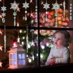 Iridescent Crystal Ornaments for Holiday Tree Decor