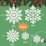 36pc Snowflake Christmas Tree Decor Set