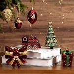 82pcs Shatterproof Christmas Ornaments Set – Gold, Red, Green