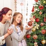 70pcs Red and Gold Christmas Ornament Set